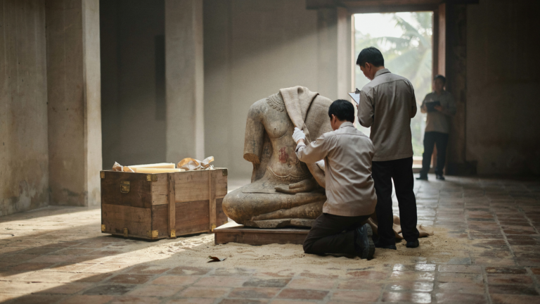 Koh Ker: comment une statue pillée revient au Cambodge